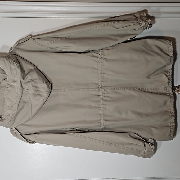 Sussan - Beige Canvas Utility Cargo Jacket with Hood - Size 8 - Picture 2 of 15